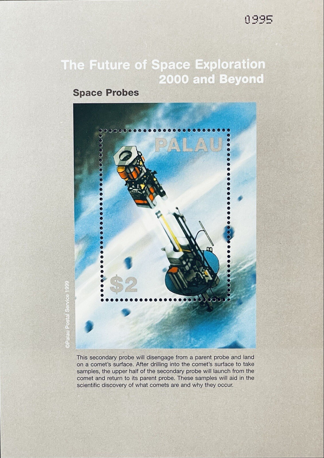 PALAU FUTURE OF SPACE EXPLORATION 2000 & BEYOND STAMPS MNH SPACE PROBES SC #534