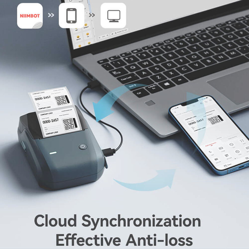 NIIMBOT B1 Label Maker Machine Thermal Bluetooth Label Barcode Printer
