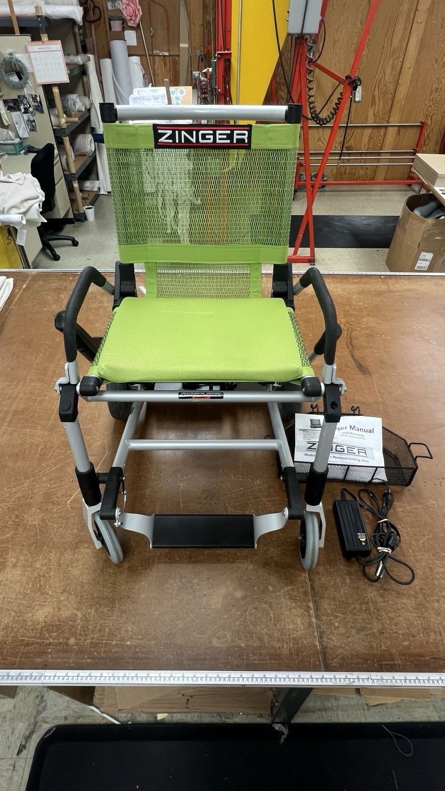 Zinger Foldable Lightweight Electric Power Wheelchair Aluminum - No Battery