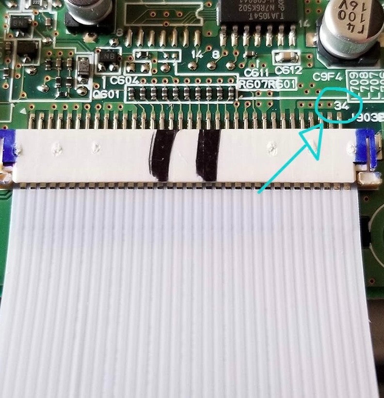 Rear VES Screen Cable 07-12 Caravan Dodge Ram Chrysler Town & Country repair DVD