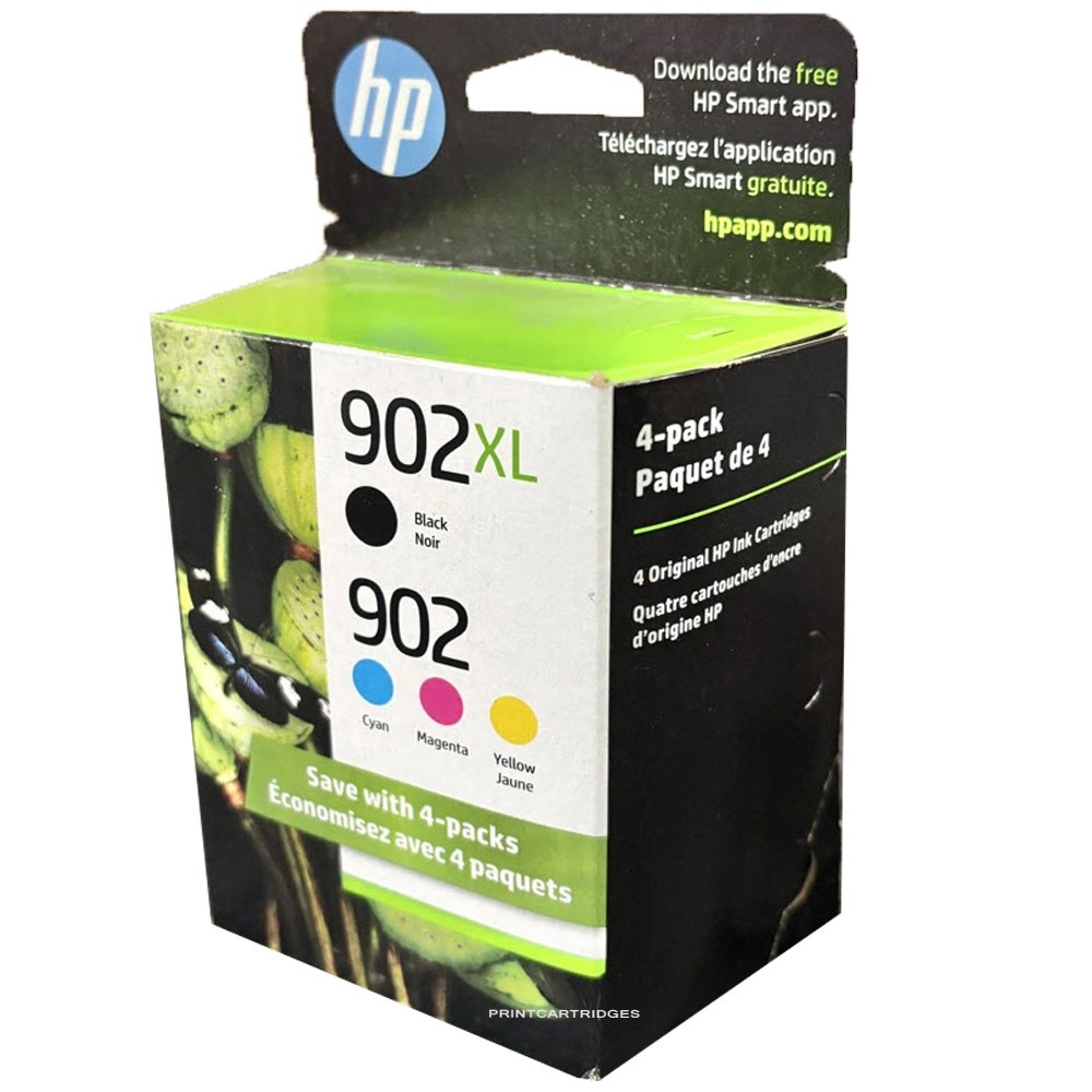 New Genuine HP 902XL Black HP 902 Regular Color Ink Cartridges Reatail Box