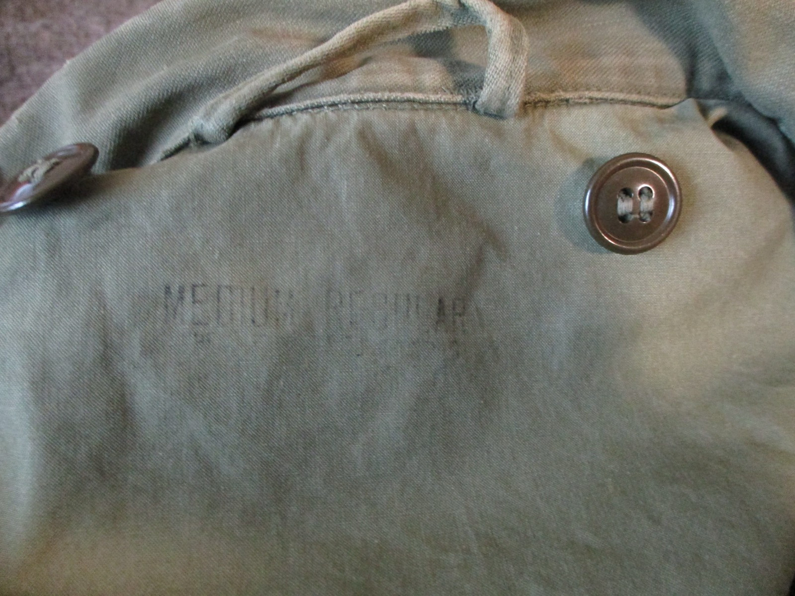 VINTAGE KOREA ISSUED HEAVY FIELD JACKET - SHELL (1952 Sz M) - LINER (1951 Sz L)