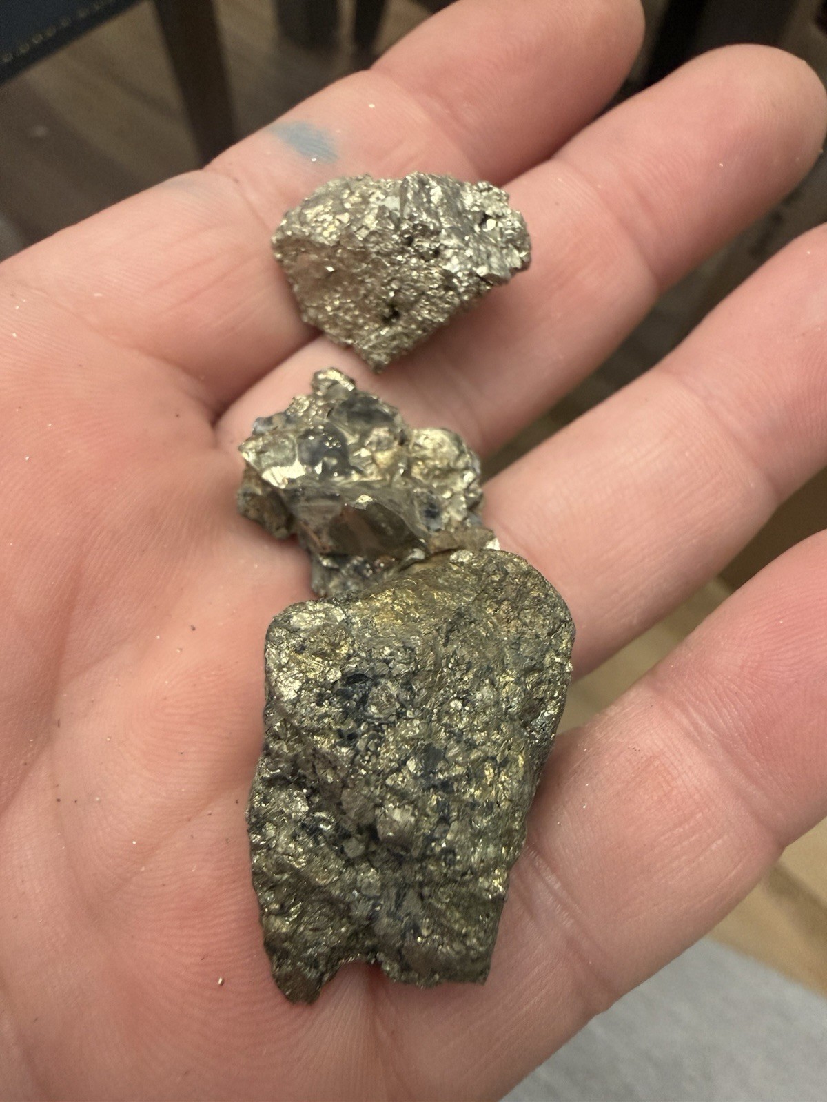 almost 1lb mixed pyrite cubes limonite after pyrite lot 2