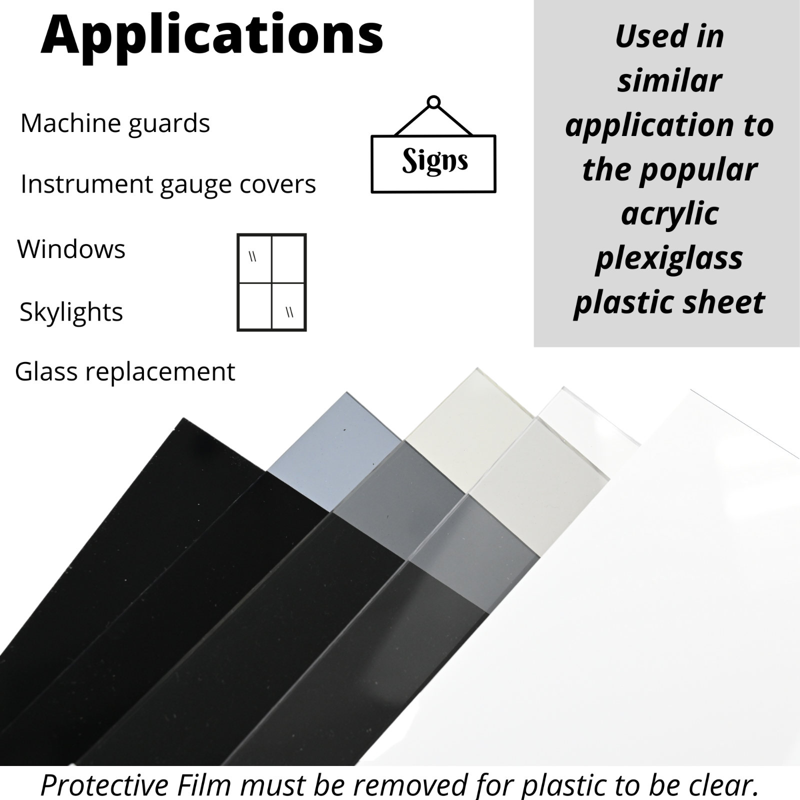 Polycarbonate Plastic Sheet, Various Sizes, Colors and Thicknesses