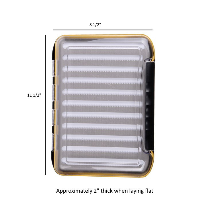 XXL Clear 2 Sided Waterproof Jig Box W/Slit Foam Inserts Ice/Fly Fishing