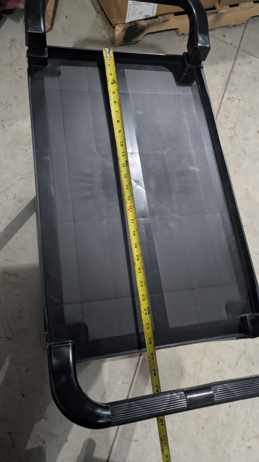 Small Bussing Cart with Two Shelves 32" x 16" x 24" BLACK 109CARTBS2BK Utility