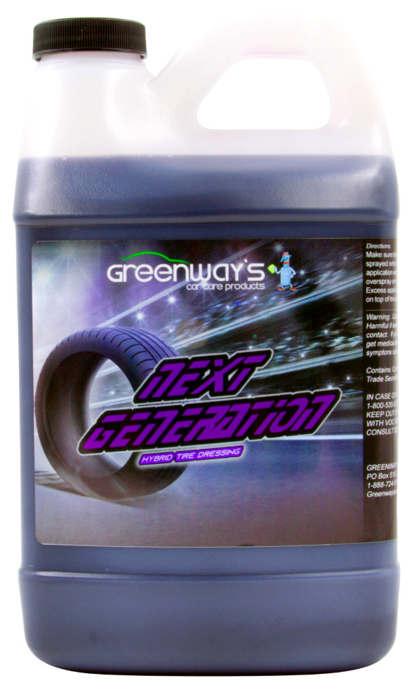 Tire shine dressing high gloss non sling silicone free