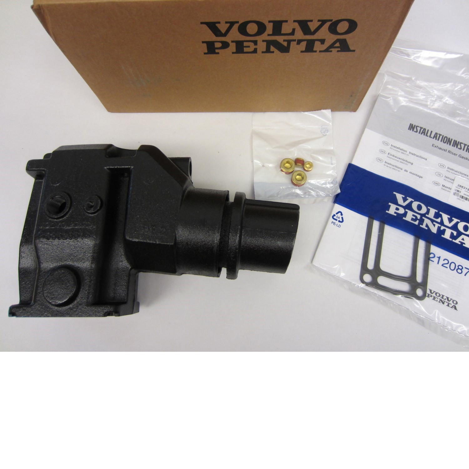 Volvo Penta OEM Exhaust Manifold Riser 7.8", 3863061