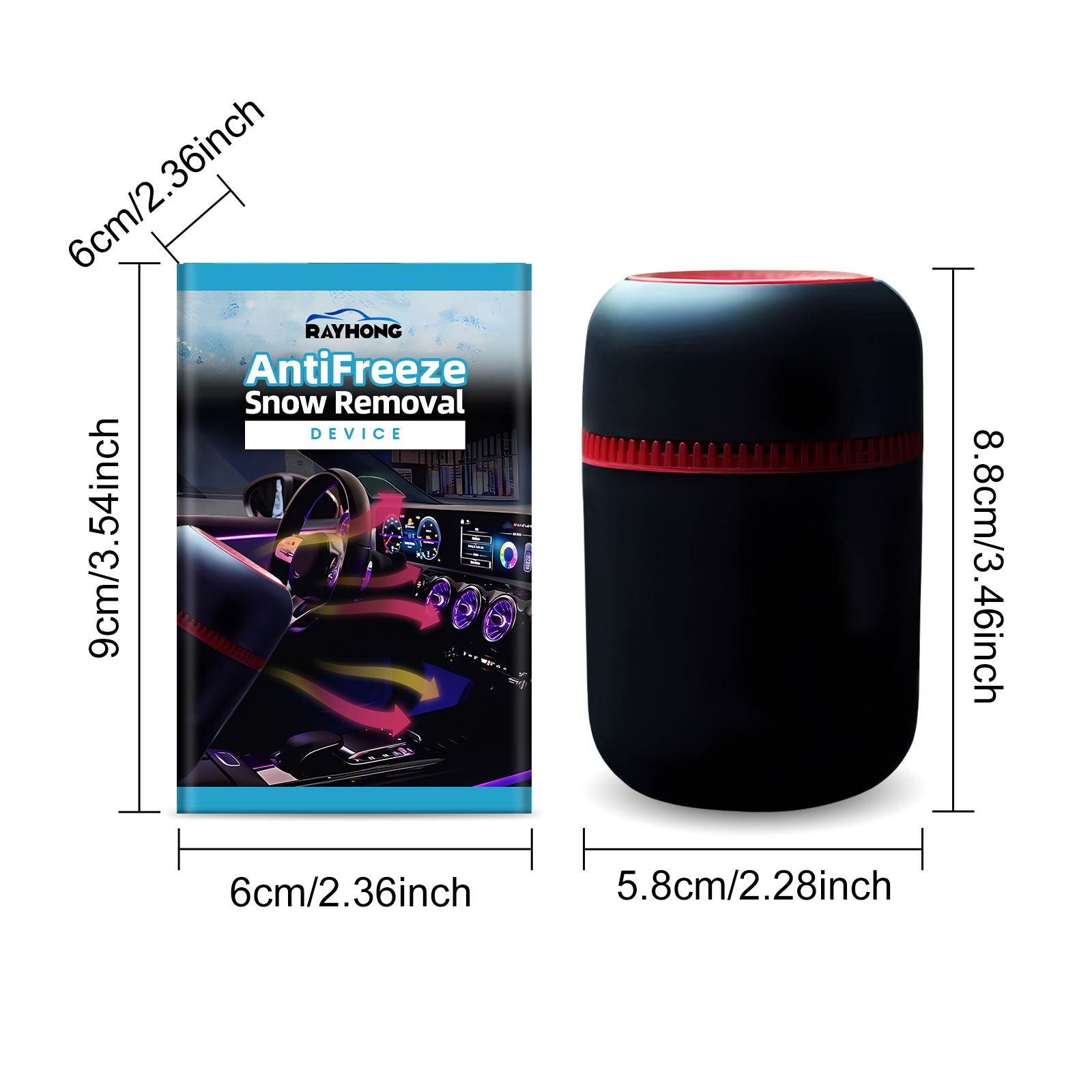 Car Windshield Defroster De-icer, Portable Heater for Quick Snow & Ice Removal