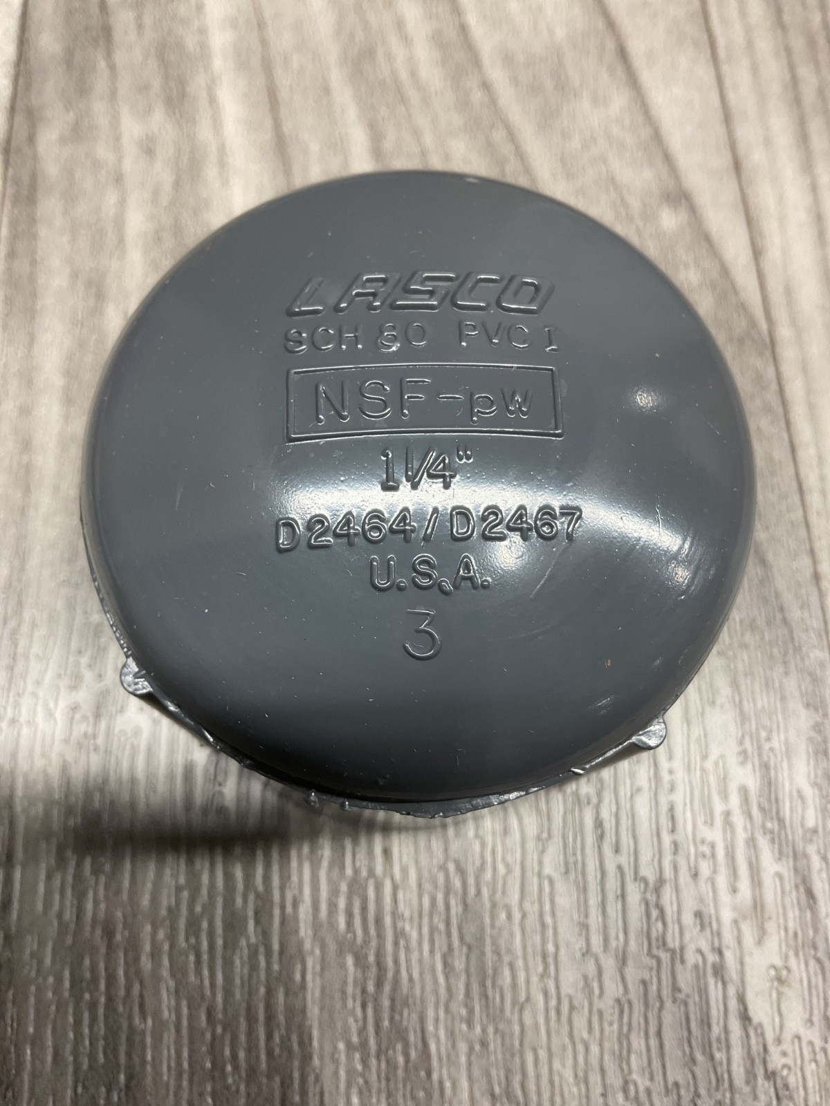 LASCO 847-012 Cap 1-1/4” SCH 80 PVC *Box of 9 #118B106PR2