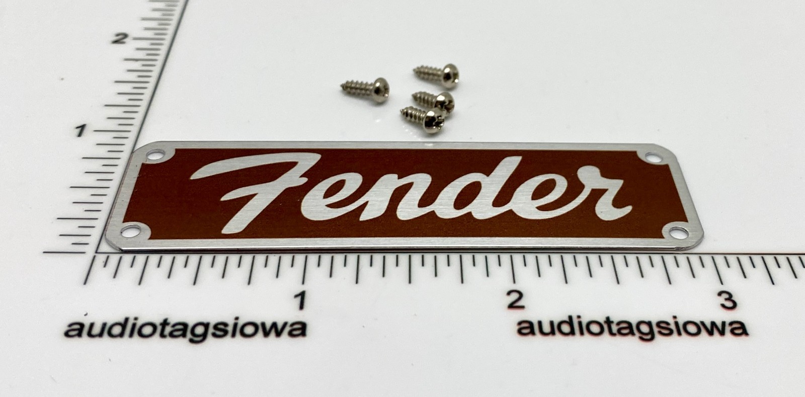 57 Fender Princeton Logo for Amp or Case Badge Custom Made Aluminum with Screws