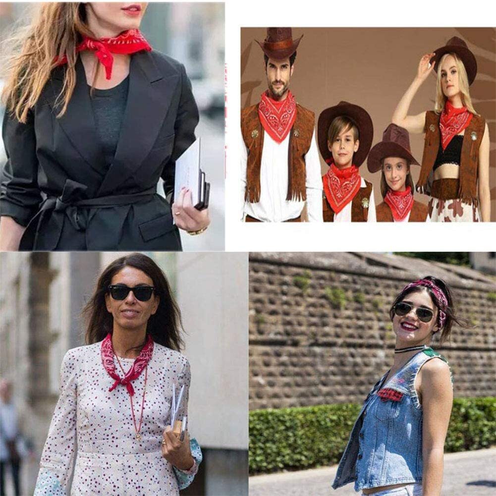 Mens Womens 3/6/12 Pack Lot Paisley Print Bandana 100% Cotton Head Warp Scarf