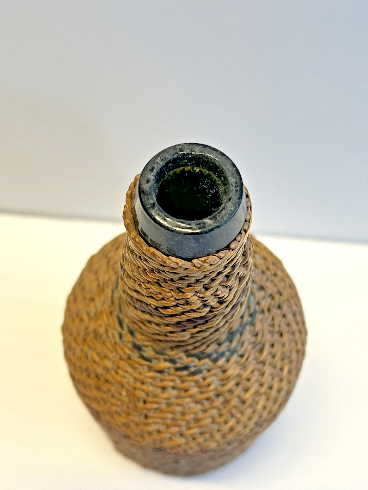 Antique Native American Indian Basket Woven Bottle; Early 1900's; Washoe Nevada