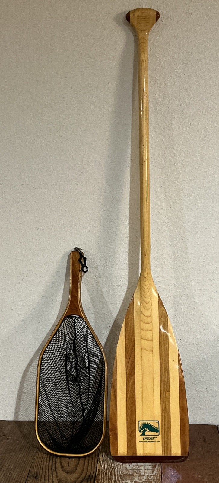 BENDING BRANCHES CRUISER 48” BENT CANOE PADDLE ROCKGARD TIP & ORVIS FISHING NET