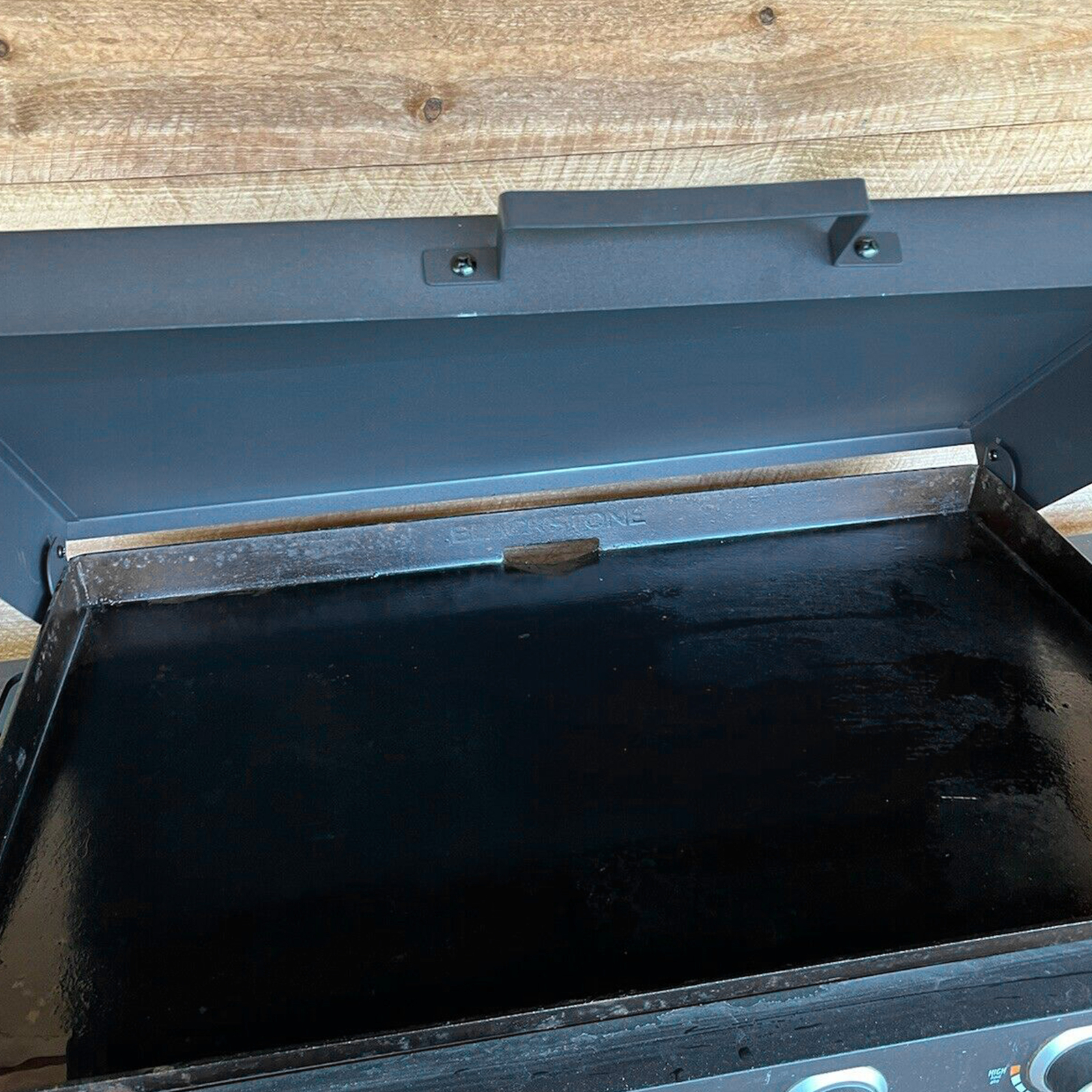 Hinged Lid For 36" Blackstone Griddle w/ Rear Grease Collection - Steel Durable