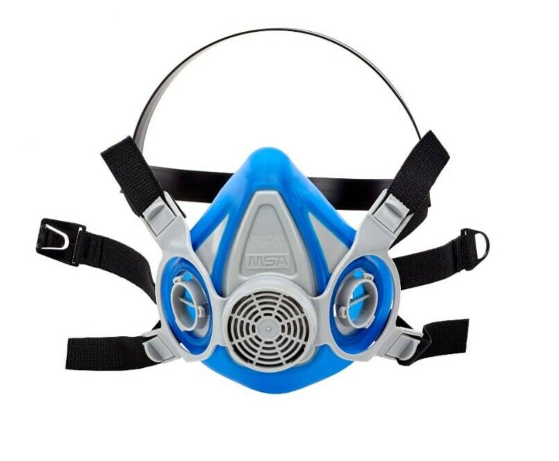 MSA Half Face PPE Reusable Respirator Mask & 2-815369 P100 Particulate Filter MD