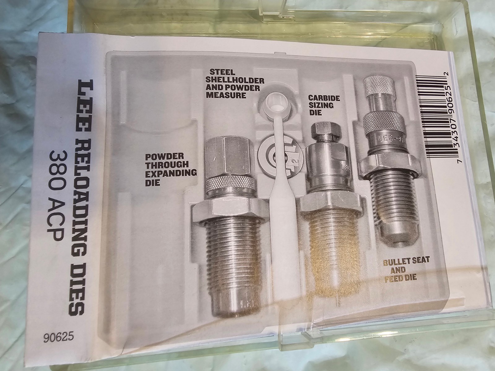 LEE 90625 380 ACP 3 DIE CARBIDE SET.