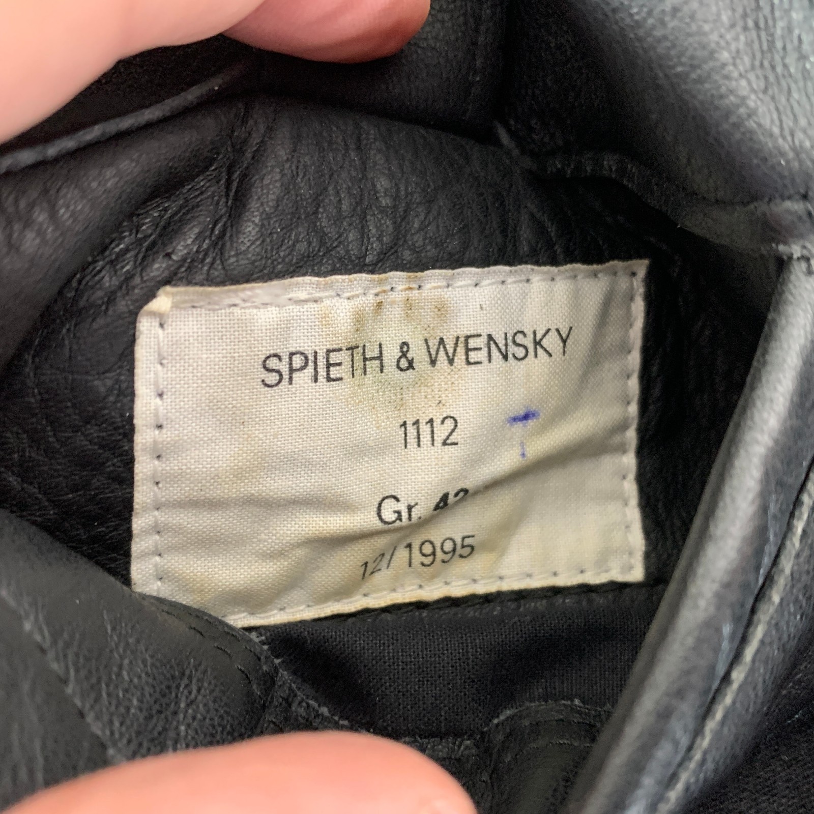 Spieth & Wensky German Polizei Police Leather Motorcycle Jacket RiRi Zip GR 42