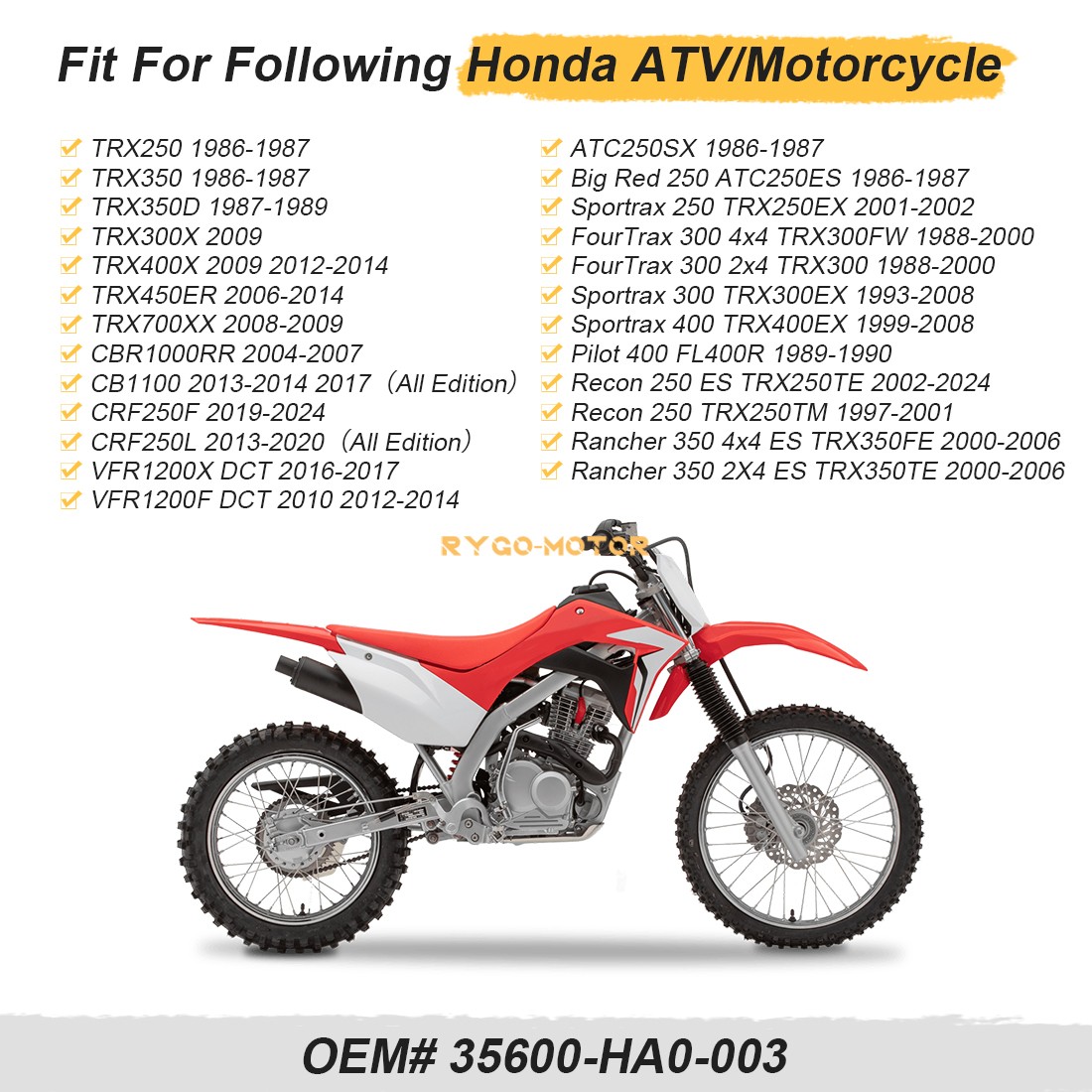 Neutral Reverse Sensor Switch For Honda Recon Sportrax Rancher Fourtrax 250 300