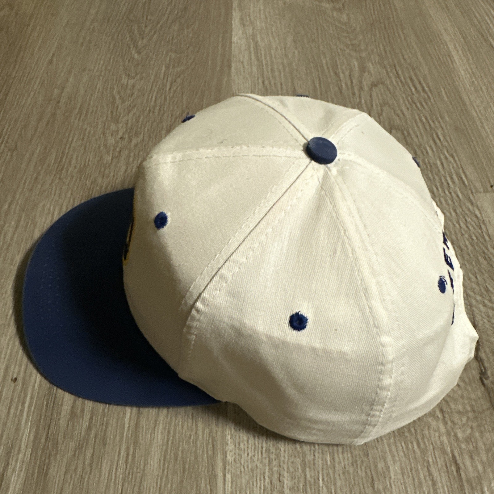 Vintage 90s Milwaukee Brewers Two Tone Logo Blockhead Drew Pearson Snapback Hat