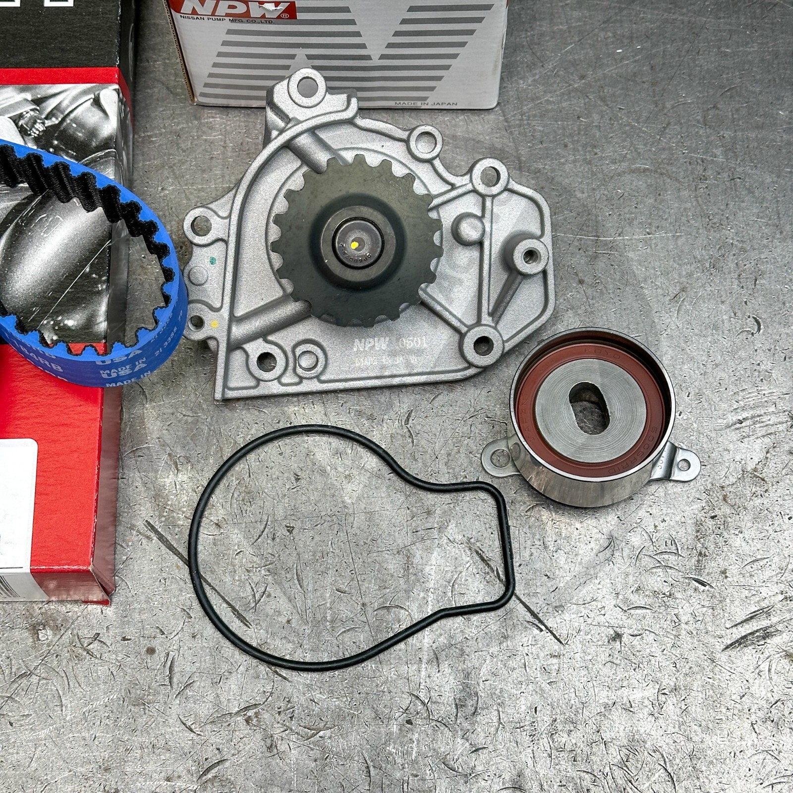 Gates Race T184RB Timing Belt Water Pump & OEM Tensioner For Honda B18B1 B18A1