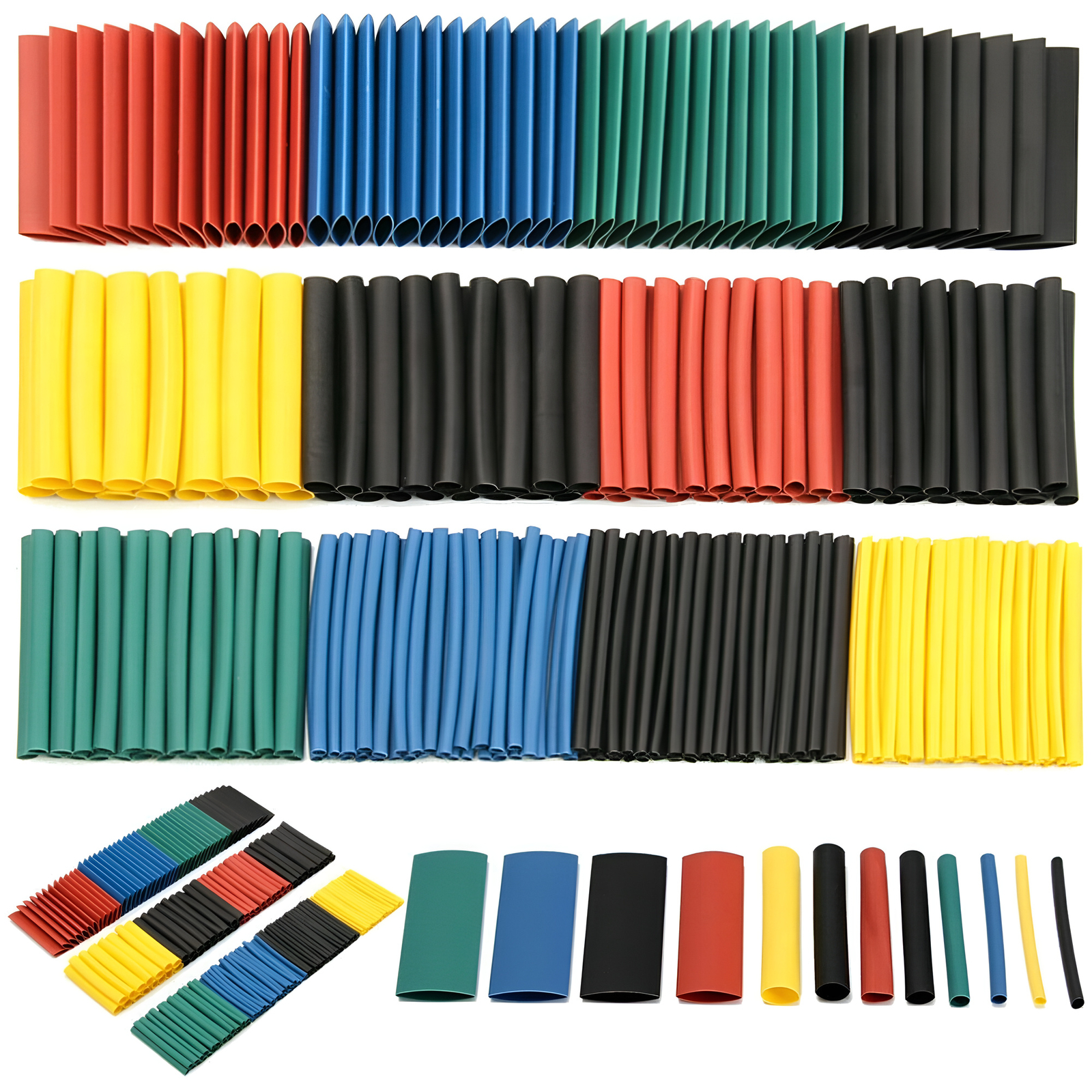 1120 Pcs HEAT SHRINK Tubing Sleeve 2:1 Shrinkable Tube Wire Cable Assortment Kit