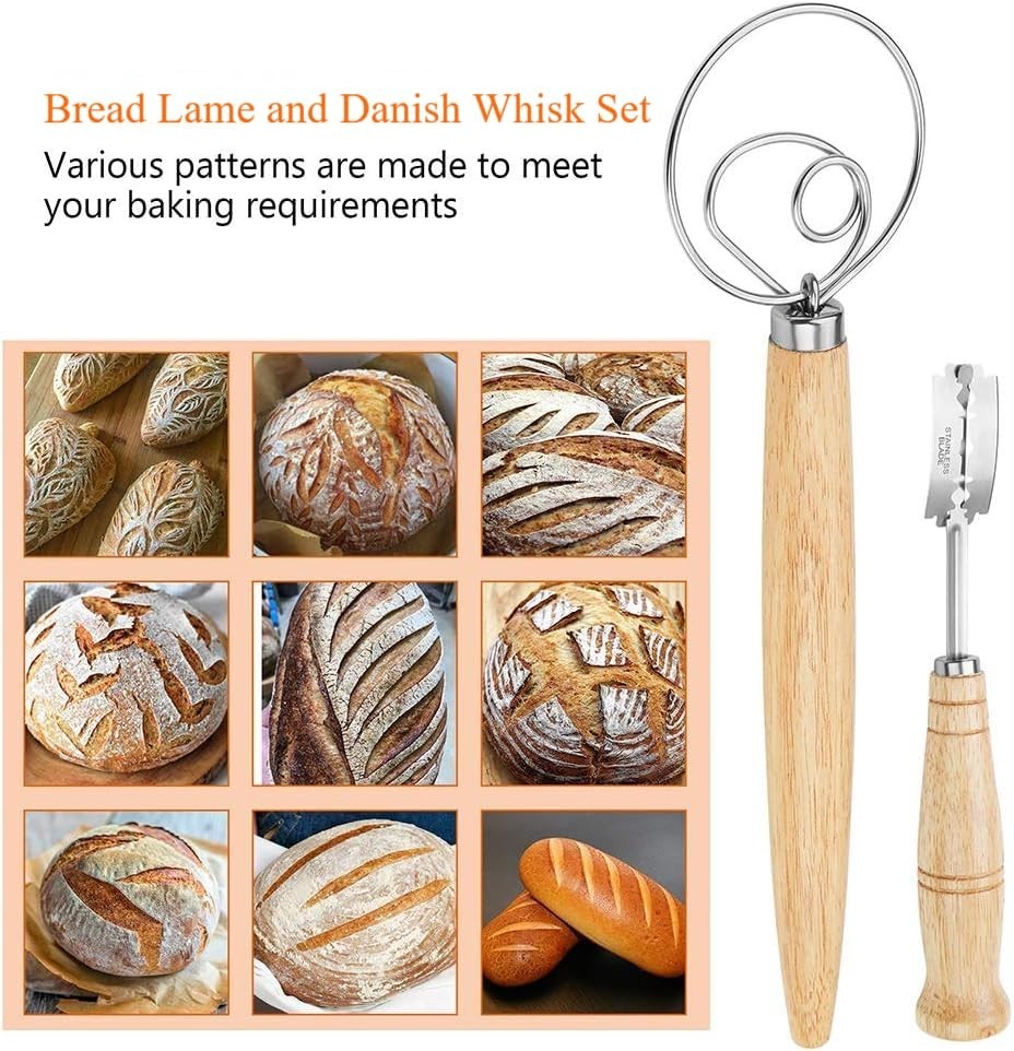Danish Dough Whisk - Bread Making Tools - Danish Dough Hook - Bread Dough Mixer