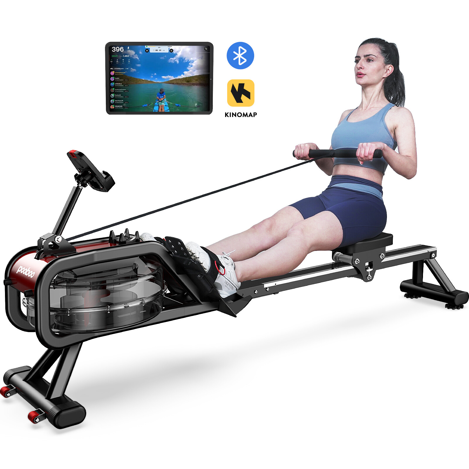 Magnetic Water Row Rowing Machine Rower 16 Levels Cardio Home Exercise Equipment