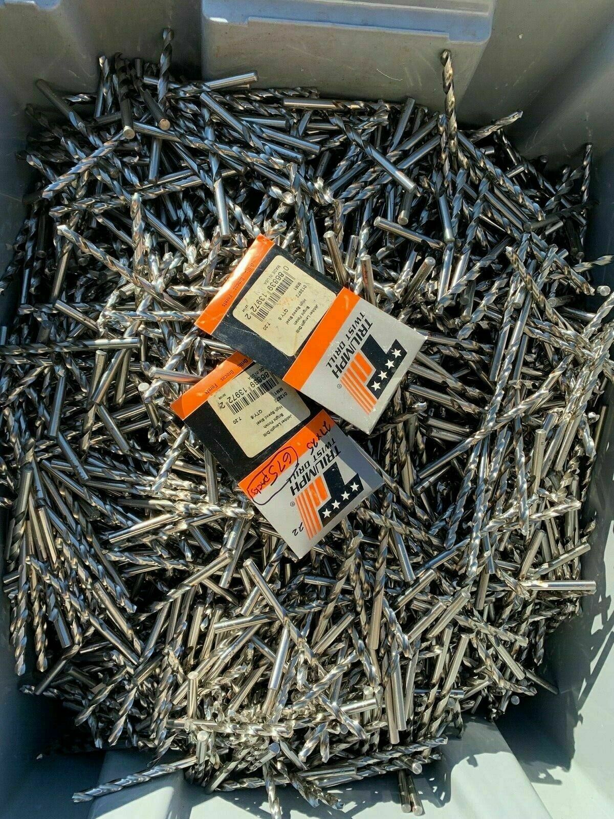 6PCS  Triumph Twist Drill Bit 7.2mm 9/32" Bright Finish Jobber High Speed USA