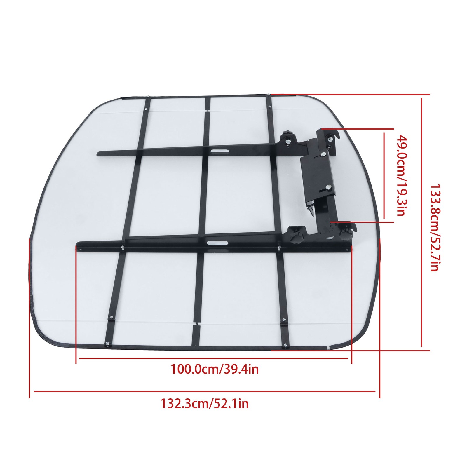 52" X 52" Tuff Top Tractor & Mower Canopy For ROPS 2" x 2" or 2" x 3" White