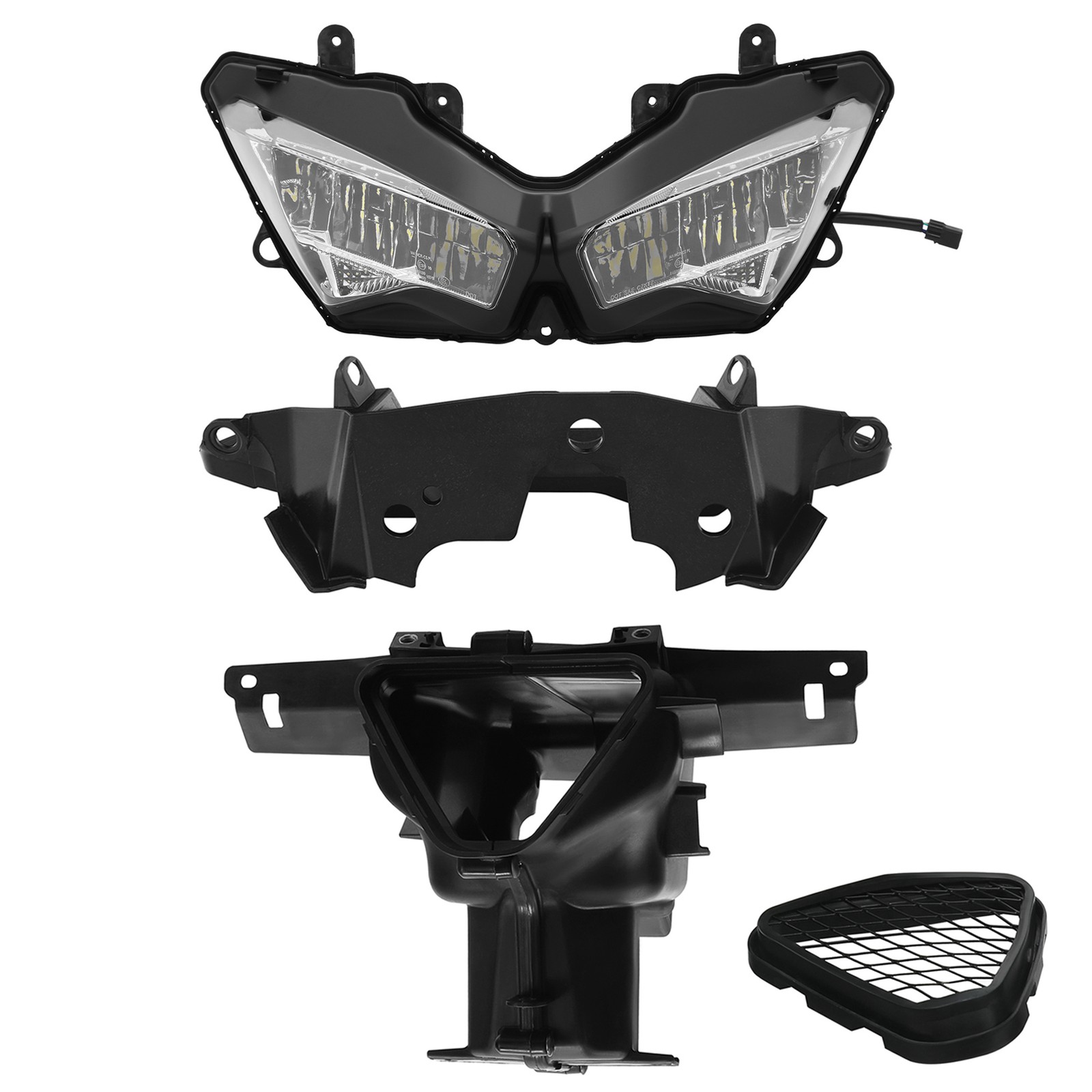 Front Headlight Ram Air Duct Fairing Bracket Fit For Kawasaki Ninja ZX6R 19-2023