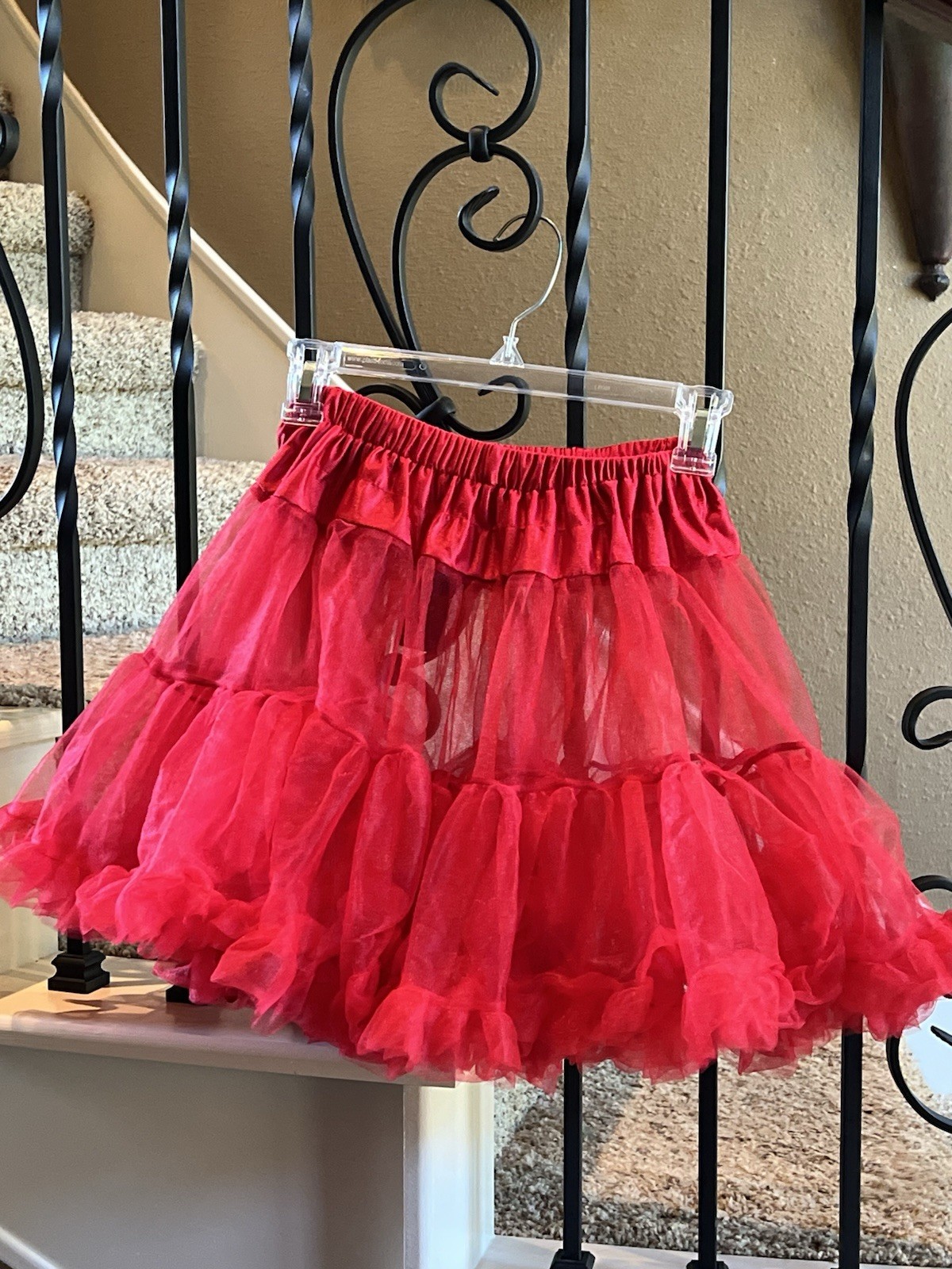 Leg Avenue Womens Layered Tulle Petticoat Skirt Tutu Costume Red One Size NWOT