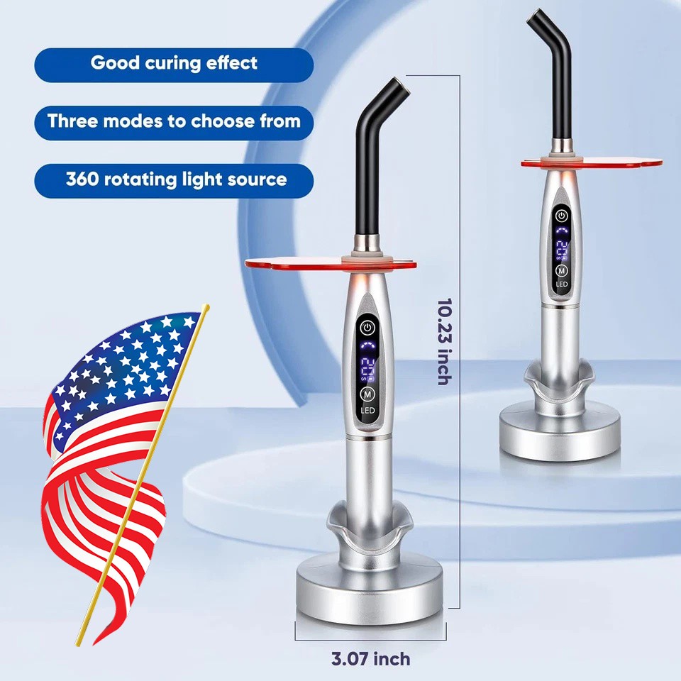 Dental LED Cure Curing Light Lamp 2000mw 5W Tool Resin Cure Wireless Cordless st