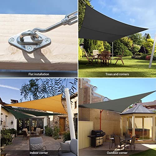 Sun Shade Sail Hardware Kit - 6 Inch 304 Stainless Steel Sunshades light silver