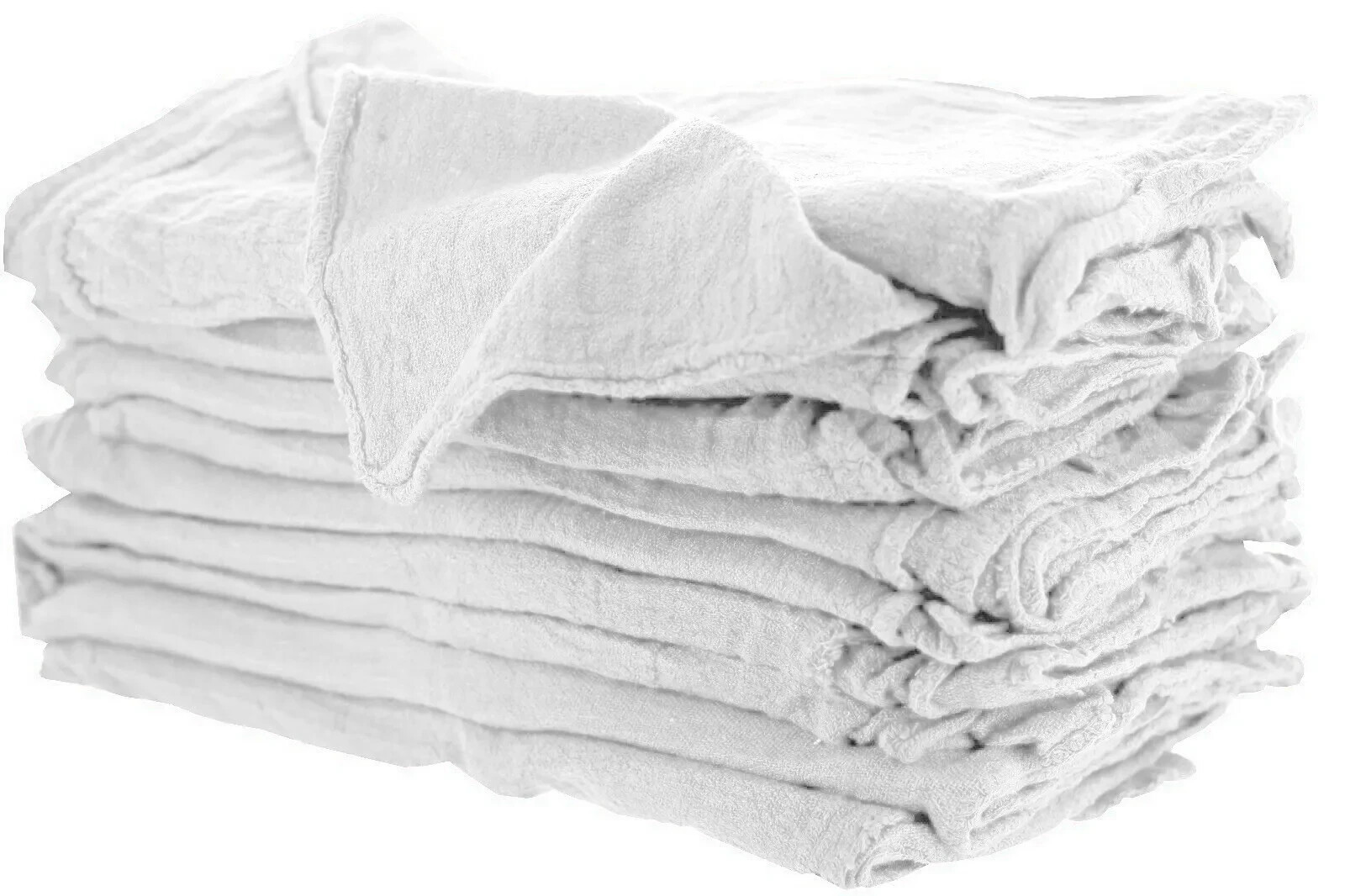 1000 INDUSTRIAL SHOP RAGS / CLEANING TOWELS WHITE