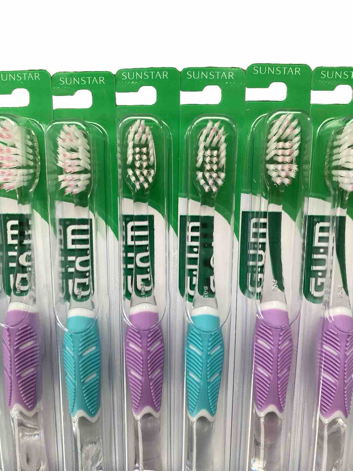 12 Pack GUM 527 Technique Deep Clean Toothbrush Compact Head Sensitive Bristles