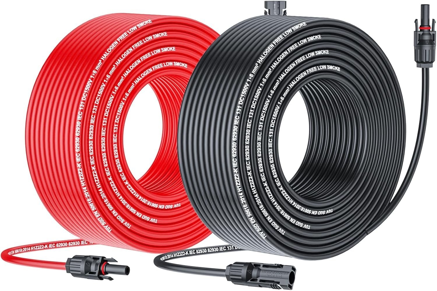 JXMXRPV Solar Extension Cable 20Ft 10AWG, 20FT, Both ends installed