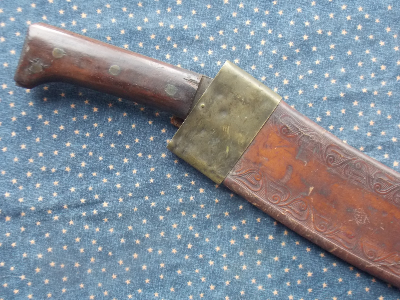 Collins 1005 Bolo Machete with Scabbard. SAW,WWI and WWII U.S. Military knfe