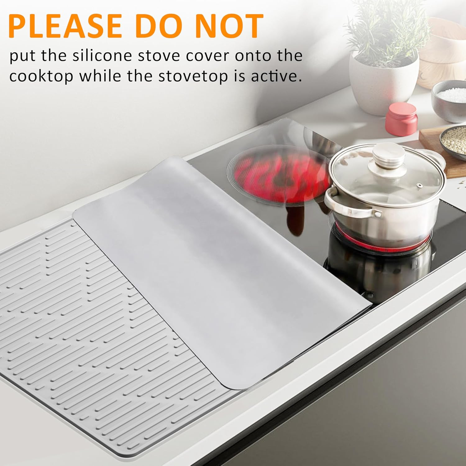 Stove Top Cover for Electric Stove 28X20'' Large Heat Resistant Silicone Stov...