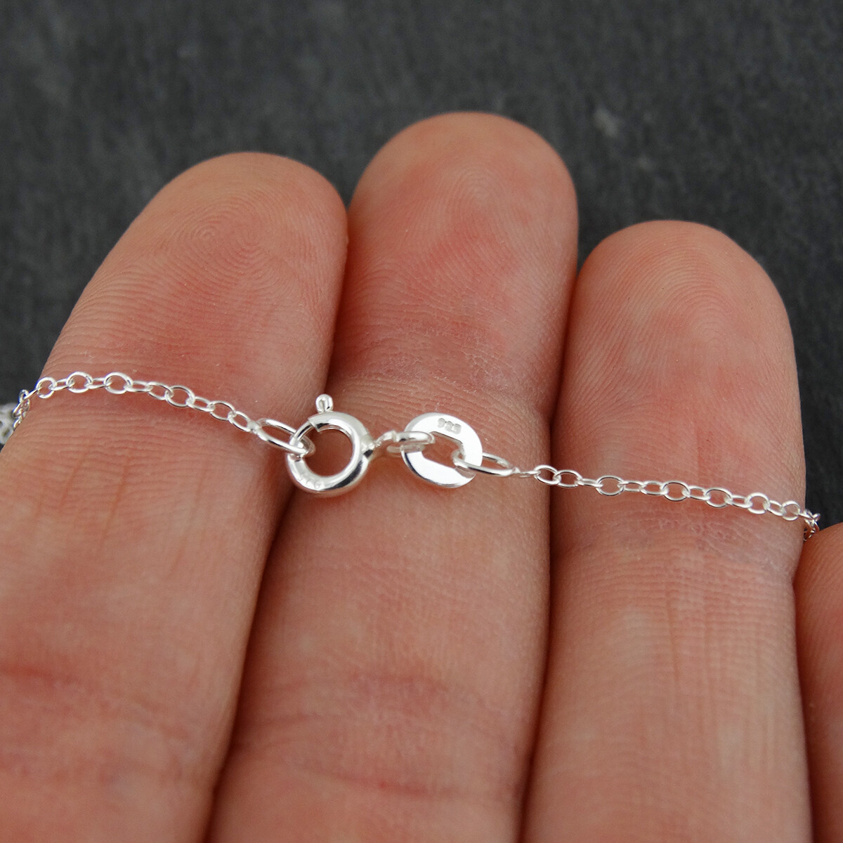 1mm Cable Chain Necklace - 925 Sterling Silver -16", 18", 20" Rolo Dainty Thin