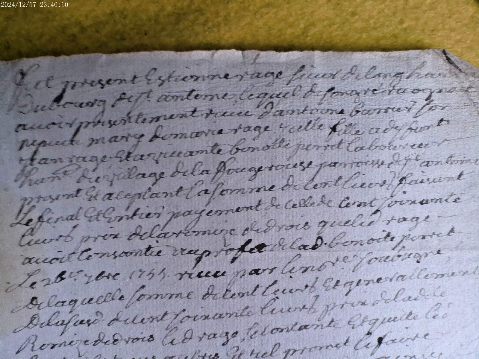 LOT OF TWO OLD DOCUMENTS from 1700s