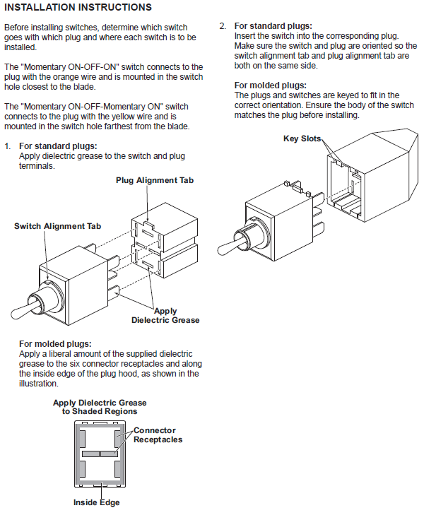 BLIZZARD SNOWEX SNOW PLOW SWITCH & BOOT 40575 48259
