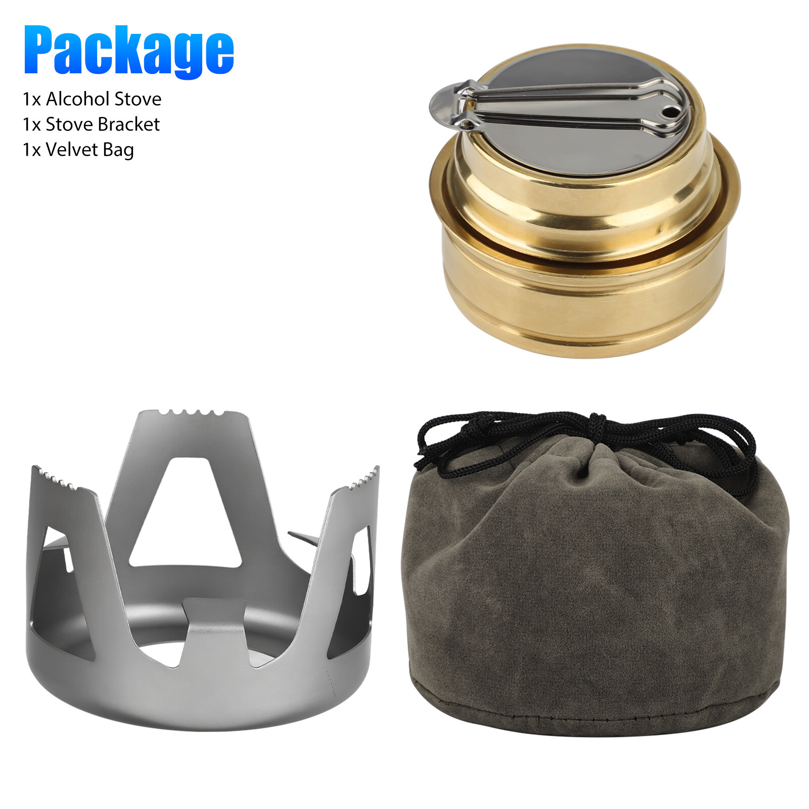 Mini Portable Alcohol Stove Burner Outdoor for Backpacking Hiking Camping Tool