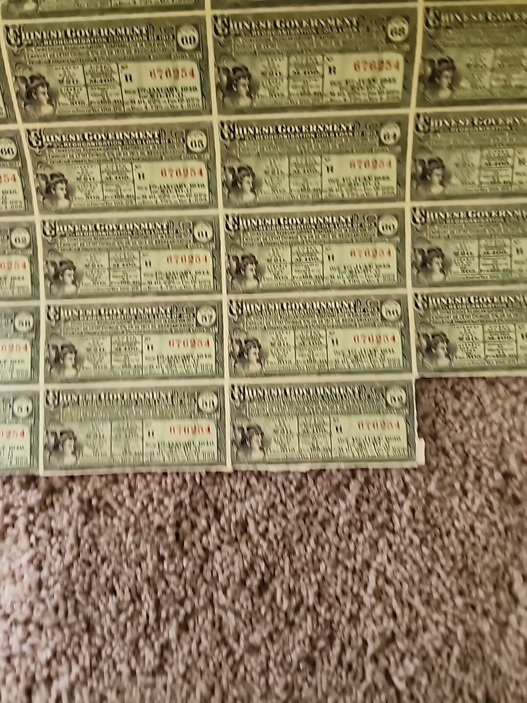 1913 Chinese Government Reorganization GOLD LOAN BOND w Coupons 5% £20 China