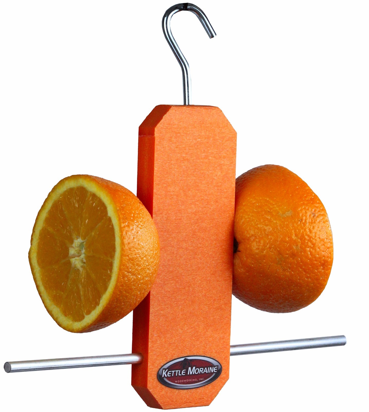 Kettle Moraine Recycled Plastic Single Oriole Orange Fruit Stick Feeder #8337