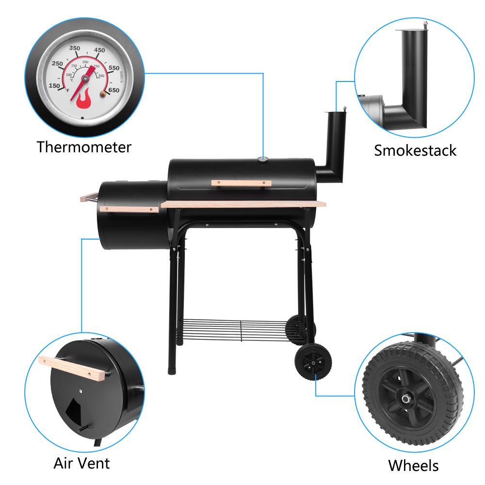 Outdoor Charcoal Grill Smoker Charcoal Barbecue Grill with Large Cooking Surface