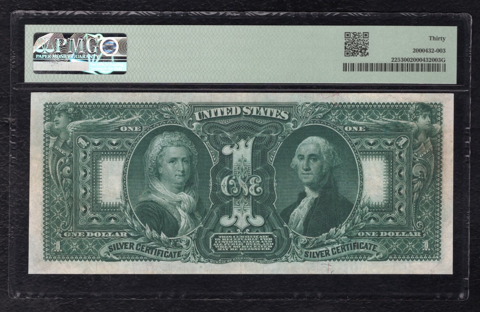 FR. 225 1896 $1 ONE DOLLAR “EDUCATIONAL” SILVER CERTIFICATE NOTE PMG VF-30