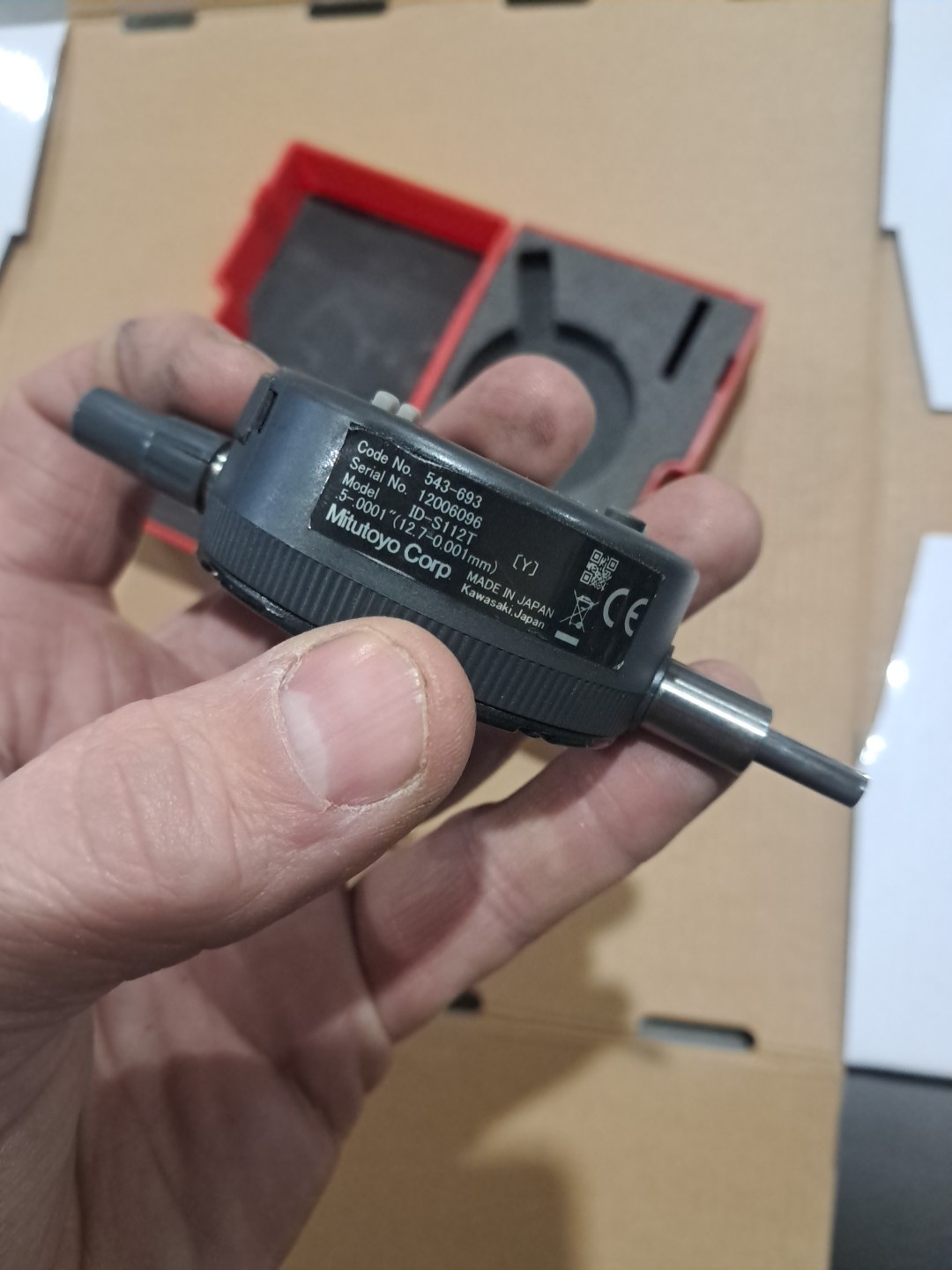 Mitutoyo 543-693B Absolute Digital Indicator .5"/ 12.7MM Electronic .5-.0001"