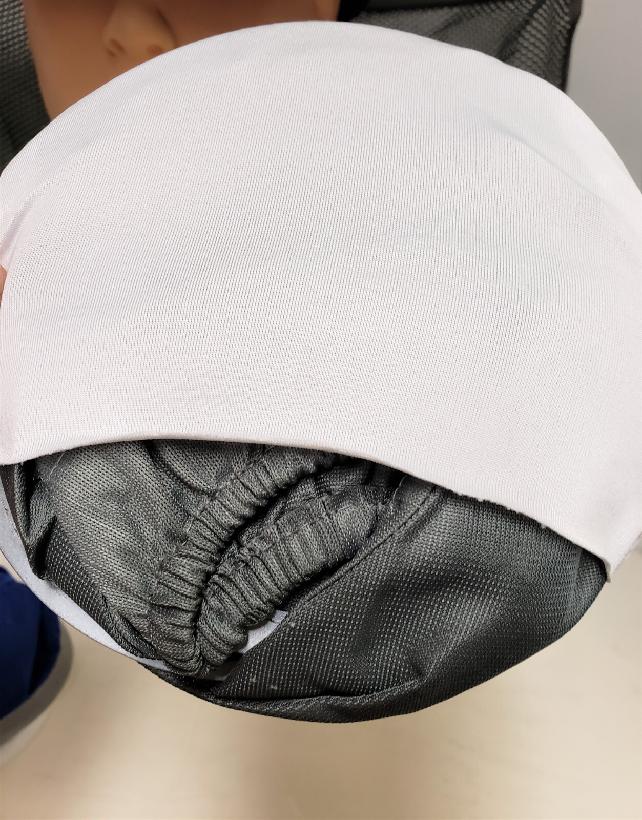 GREY Hard Hat Sun Shade Visor Full Brim Mesh Neck HI VIS REFLECTIVE STRIPE