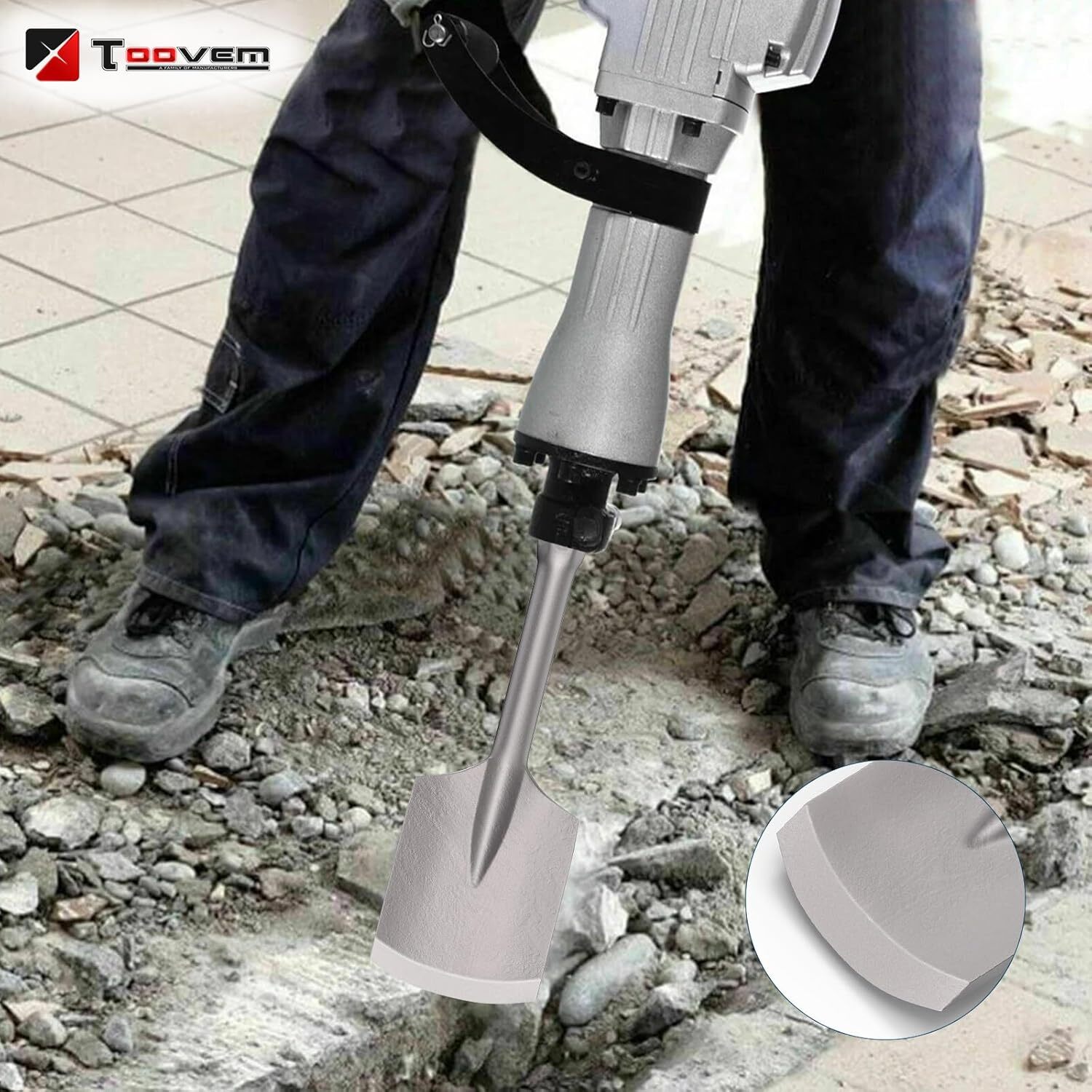 1PC SDS MAX Clay Spade Scoop Square Flat Shovel Chisel Bit for Jack Hammer Drill